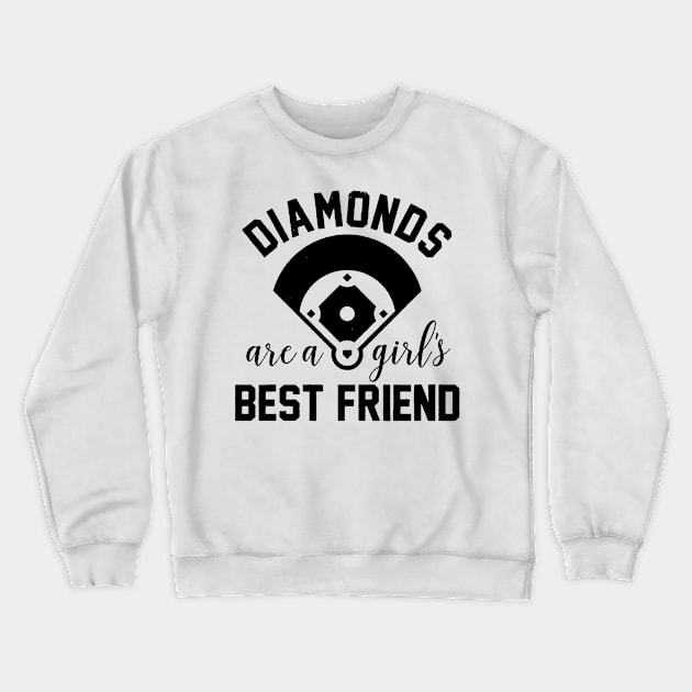 Diamonds Girl Best Friend Crewneck Sweatshirt by aslamartbokrit